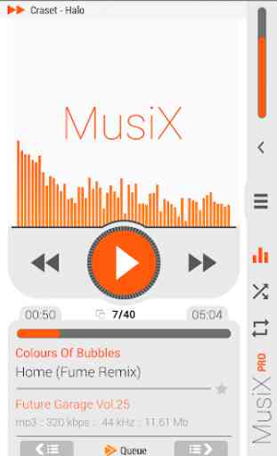 MusiX Material Light Orange Skin for music player 1