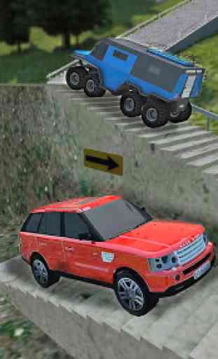 Real Rover Stunts sur les escaliers du Dragon Road 2