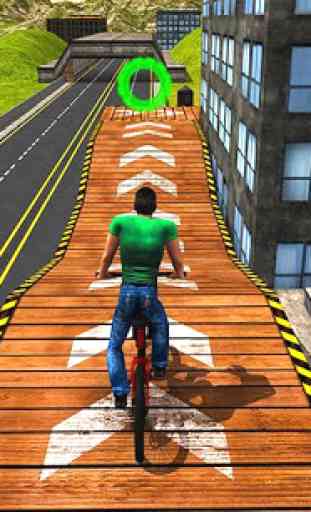 Rider sur le toit en vélo 3D 3