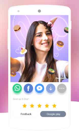 Sweet Face Camera-Free Sweet Candy Live Stickers 3