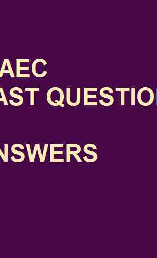 WAEC Past Questions & Answers 2020 2