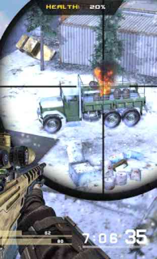 Winter Mountain Sniper - Combat de tireur moderne 3