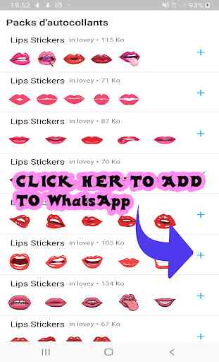 Autocollants Lèvres Pour WhatsApp / WAStickerApps 1