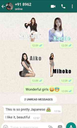 Beautiful Girls Sexy Autocollants Pour WhatsApp 4