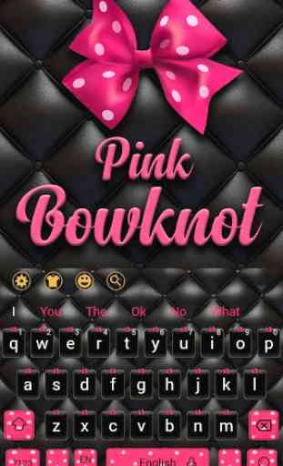 Beautiful Pink Bowknot Keyboard Theme 4