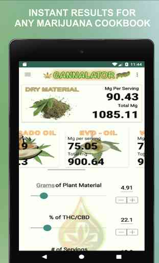 Cannalator: Cannabis, weed, THC, edible Calculator 4