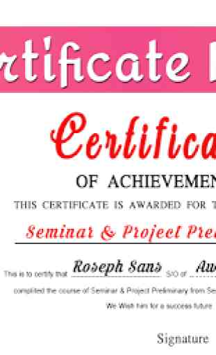 Certificate Creator - Templates & Design Maker 1