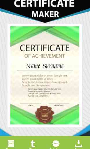 Certificate Maker - Custom Certificate Design 2