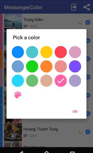 Changer les couleurs et Emoji pour Messenger 4