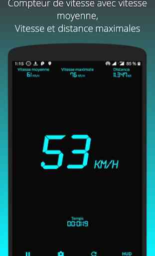 Compteur de vitesse GPS HUD 1