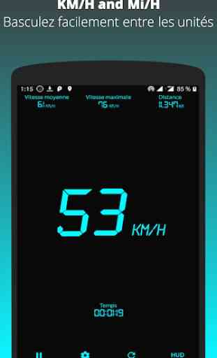 Compteur de vitesse GPS HUD 3