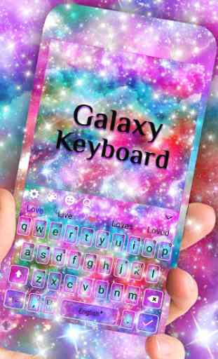 Fancy Galaxy Keyboard Theme 1