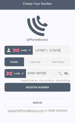 PhoneBounce. Second number. Cheap Calls/Msg. VOIP 1