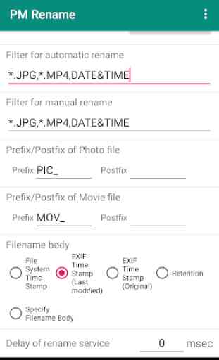 PM Rename - Automatic Rename of Photo/Movie file 2