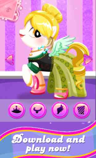 Pony Princess Beauty Dress Up Rainbow Makeup Club 2