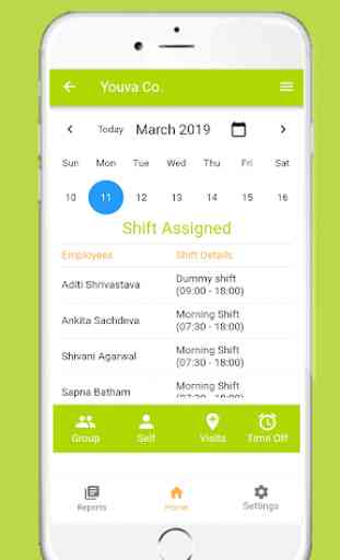 Shift Manager. Shift Schedule App. Shift Calendar 1