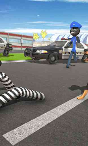 simulateur de chien de police stickman crime chase 4