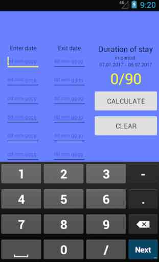 Visa calculator 1