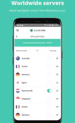 5 Euro VPN - Best Android app for Online Privacy! 2