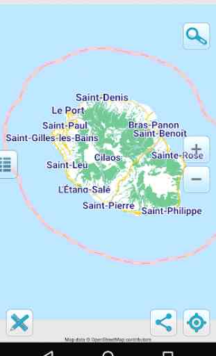 Carte de La Réunion hors-ligne 1