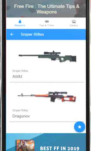 Guide for Free Fire  New Tips & Weapons 2019 1