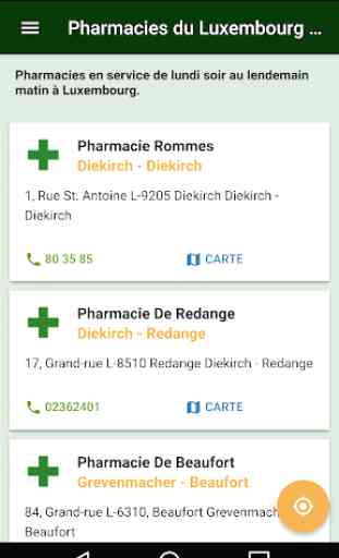 Luxembourg Pharmacies de Garde 1