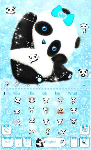 Mignon panda clavier Thème 3