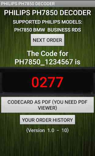 PH7850 Radio Code Decoder 2