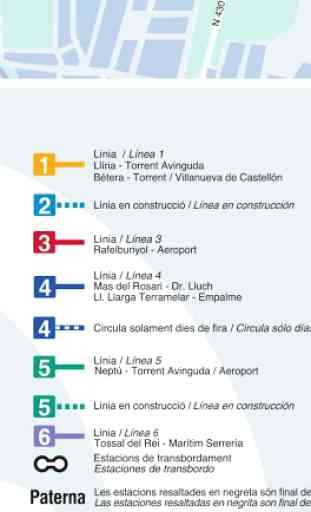 Valencia Metro Map (Offline) 2