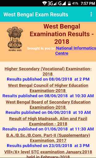 West Bengal Exam Results 1
