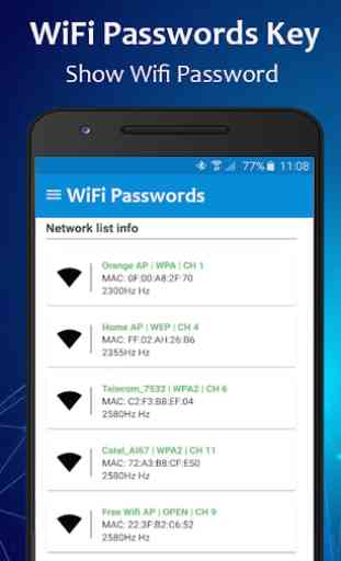 Wifi Password key -Show Wifi password & Speed test 4