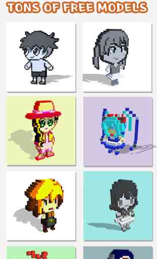 Anime 3D Color by Number:Voxel Coloring, Pixel Art 1
