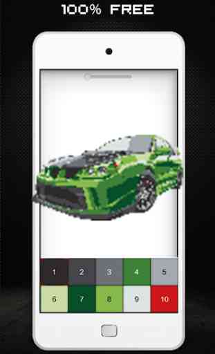 Cars Game Pixel Art - Color by Numbers Car Games 2