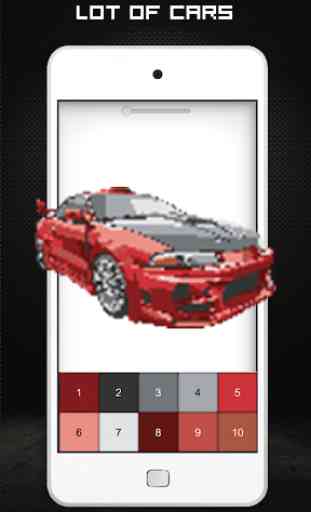 Cars Game Pixel Art - Color by Numbers Car Games 3