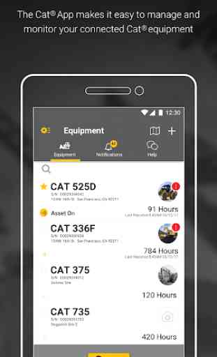Cat® App: Fleet Management 1