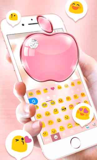 Clavier Rose Gold Phone8 - OS12 , Emojis 2
