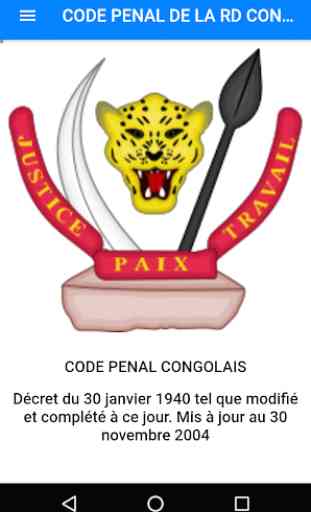 Code pénal RD Congo 1