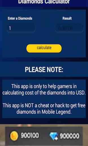 Diamonds Calc for Mobile Legend bang bang Free 3