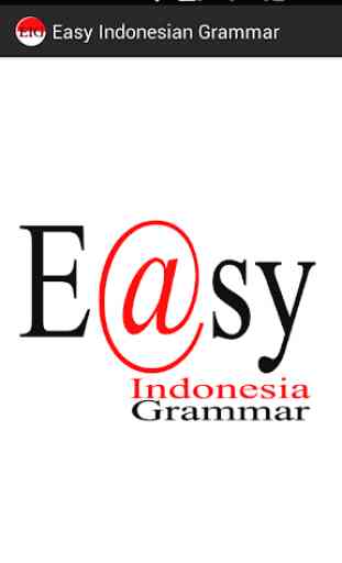 Easy Indonesia Grammar 1