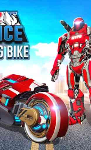 Flying US Police Bike Transform Robot Bike Games 3