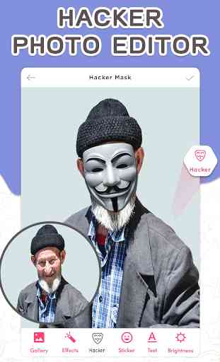 Haker Photo Editor : Anonymous Mask Montage Photo 4