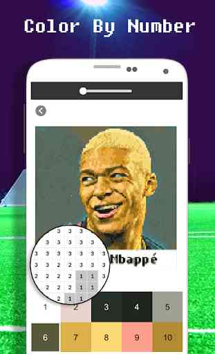 Joueur de football à colorier par nombre - Pixel 2