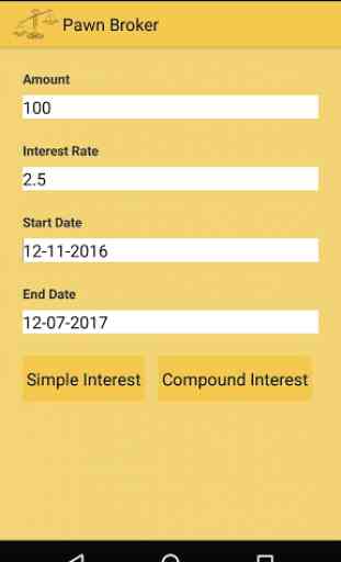 Pawn Broker Loan Interest Rate Fee Calculator 1