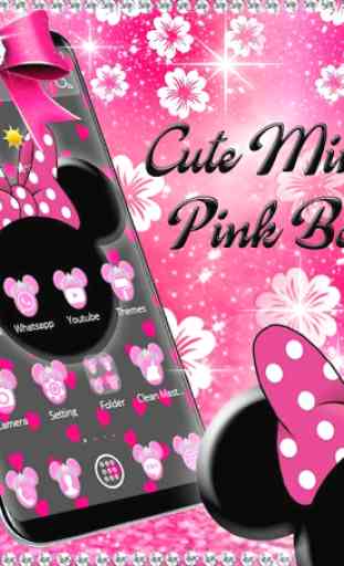 Pink Black Minny Bow Theme 1