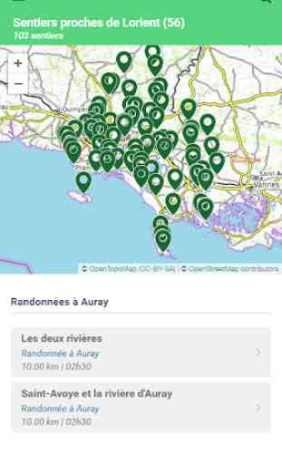 Sentiers en France, circuits de randonnée et GPS 3
