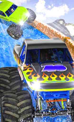 Water Slide:  Monsture Truck 4*4 Mega Game 2