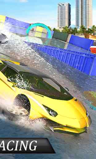 Water Surfing Floating Car Racing Game 2019 3