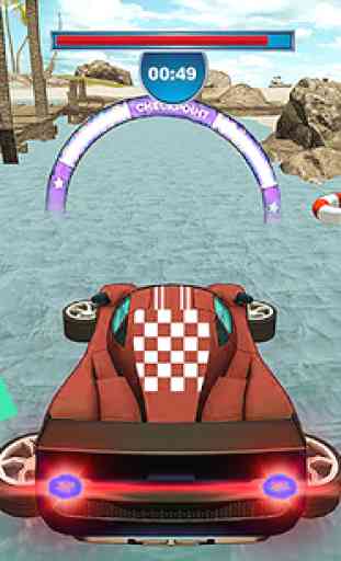 Water Surfing Floating Car Racing Game 2019 4