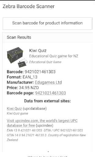 Zebra Barcode Scanner 2