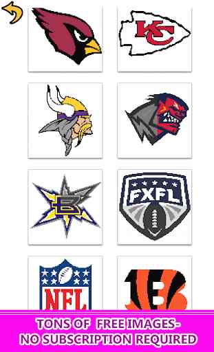 American Football Logo Pixel Art:  Color by Number 1
